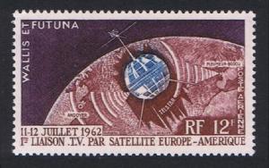 Wallis and Futuna Space 1st Trans-Atlantic Satellite Link 1v Airmail MH SG#181