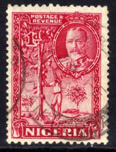 Nigeria 1936 KGV 1d Carmine Used SG 35 ( C1098 )