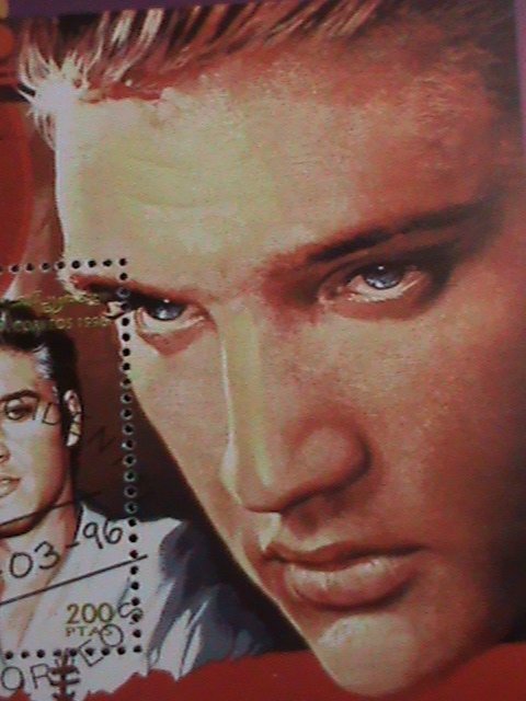 ​SHARJAH 1996-FAMOUS ROCK AND ROLL MOVIE STAR ELVIS -CTO S/S SHEET VERY  FINE