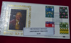 Great Britain First Day Cover 23 July 1982 Textiles - Arkwright Preston Cancel