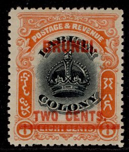 BRUNEI EDVII SG13, 2c on 8c black & vermilion, M MINT. Cat £27.