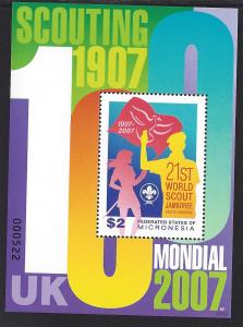 Micronesia, 728, Scouting - 100th S/S(1), **MNH**