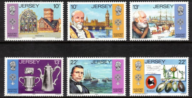 JERSEY 1985 Huguenot Immigration; Scott 366-71, SG 370-75; MNH