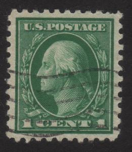 1916 US, 1c stamp, Used, George Washington, Sc 462, XF / Supberb