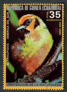 Equatorial Guinea Bird used CTO single from 1974