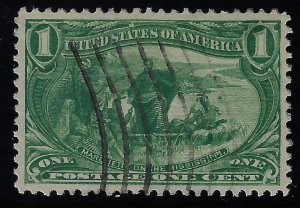 Scott #285 - XF-Used - Neat black cancellation. Intense color. Choice centering