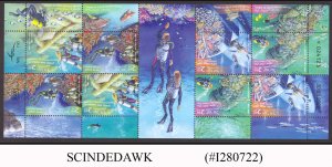 ISRAEL - 2022 SCUBA DIVING SITES - MARINE LIFE - MIN. SHEET MINT NH