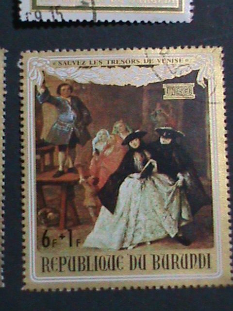 ​BURUNDI STAMP 1968- WORLD FAMOUS PAINTING-VIRGIN & THE CHILD CTO SET EST, $3