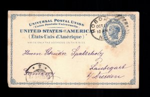 US UX6 used to Germany  Cat $25.00