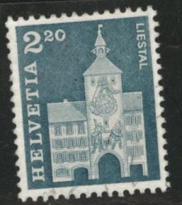 Switzerland Scott 453 used 2.20 fr 1964 stamp thin lt cx