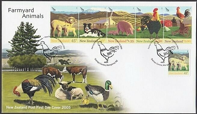 NEW ZEALAND 2005 Farmyard Animals commem FDC.................V992