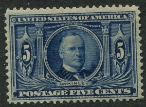 326 5c Blue McKinley 1904 Louisiana Purchase Exposition MLH OG  VF