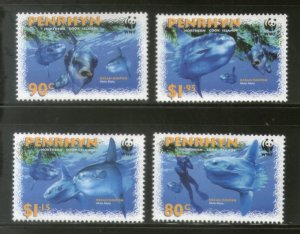 Penrhyn MNH 462-5 Ocean Sunfish WWF 2003