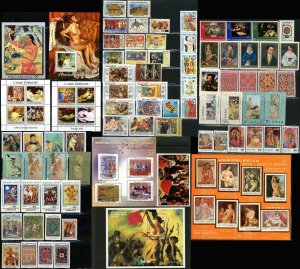 Paintings Art Nudity Stamps Somalia Morocco Yugoslavia Africa Postage Collection