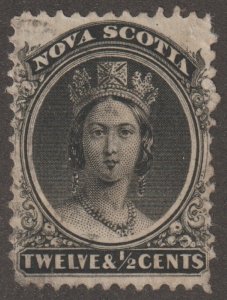 EDSROOM-22032 Nova Scotia 13 Used 1860-63 Queen Victoria CV$37.50