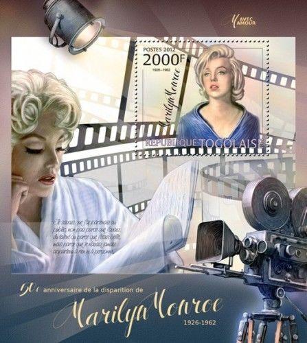 Marilyn Monroe DiMaggio Kennedy JFK Cinema Hollywood Music Togo MNH stamp set