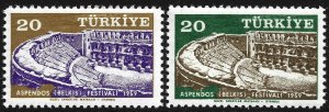 Turkey #1438-39  MNH - Aspendos Festival (1959)