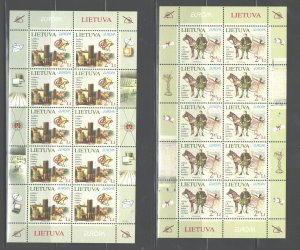 LITHUANIA 2008  EUROPE #836-837, 1SET=$0.95 / 2SHEETS=$10.5 MNH