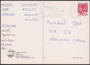 NEW CALEDONIA 1993 local rate postcard - Bourail slogan cancel.............B5417