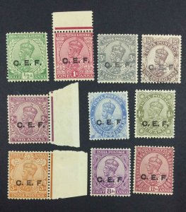 MOMEN: INDIA CEF SG #C21-23,C26-C33 MINT OG NH £300++ LOT #63888