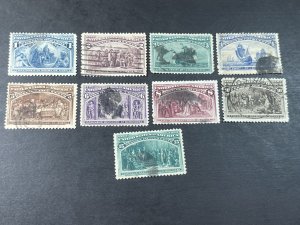 U.S. # 230-238-USED---PART SET---COLOMBIANS---1893