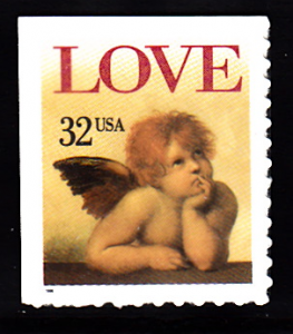 United States #3030 Love Cupid booklet single, Please see description.