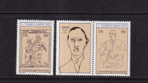 SA09 Sao Tome and Principe 1982 100th Anniv Birth of Igor Stravinsky mint stamps