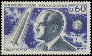 France #1184, Complete Set, 1966, Space, Never Hinged