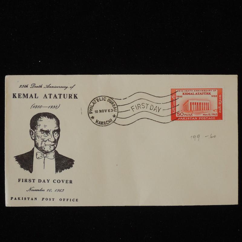 ZG-B217 PAKISTAN - Turkey, Fdc Kemal Ataturk 1963 Cover