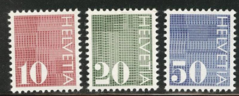 Switzerland Scott 521-523 MNH** 1970 Coil set with control #