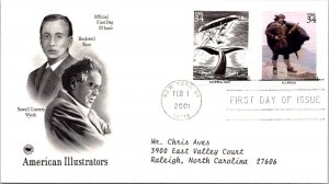 FDC 2001 SC #3502 R Kent & NC Wyeth - New York, Ny  - Pair - J2756