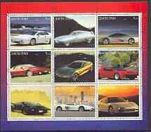 DAGESTAN - 2000 - Mod. Sports Cars-Perf 9v Sheet-Mint Never Hinged-Private Issue