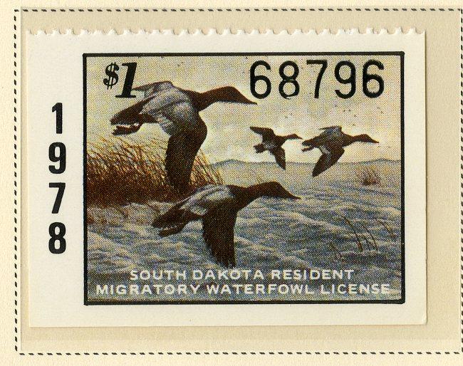 US SD3 SOUTH DAKOTA STATE DUCK STAMP 1978 MNH SCV $12.00 BIN $6.00