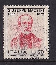 Italy  #1061  used  1972  Mazzini  150 l
