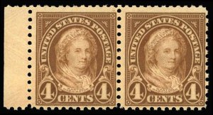 US Sc 636 MNH PAIR - 1927 4¢ - Martha Washington