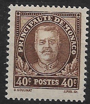 1932 Monaco #114  40c Prince Albert I MH