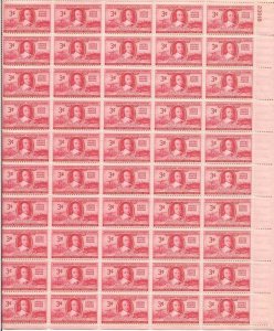 US Stamp - 1948 Volunteer Firemen - 50 Stamp Sheet - Scott #971