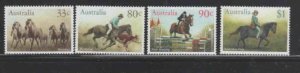 AUSTRALIA #984-987 1986 HORSES MINT VF NH O.G