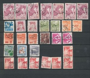 Japan 1950s Used (30 Stamps) UK1953