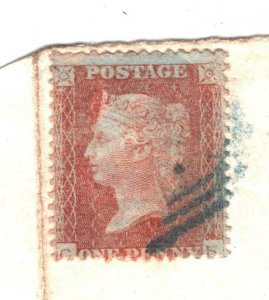 GB WALES Cover BLUE NUMERAL Carmarthens *Whitland* UDC Penny Red {samwells}CX147