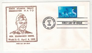 1999 NATO 50TH ANNIV.  3354 NORTH ATLANTIC TREATY EISENHOWER RIGHT PLATE # SINGL
