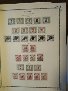collection on pages Hungary postage dues, official, and more CV $92
