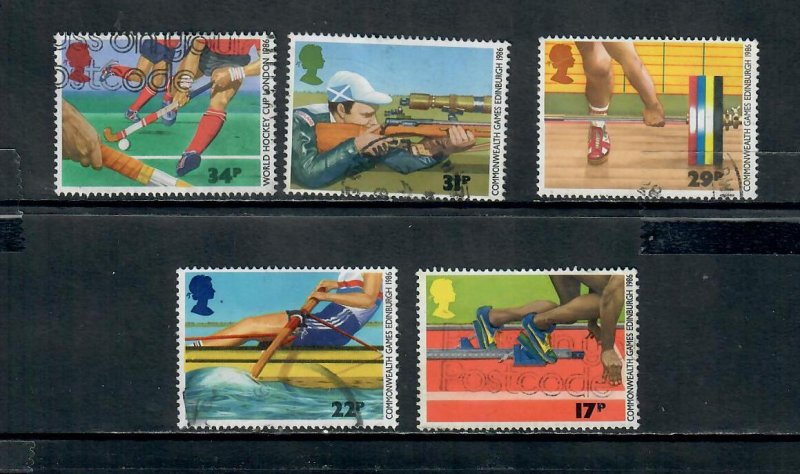 G.B 1986 COMMEMORATIVE SET, COMMONWEALTH GAMES ISSUE , USED h 120121