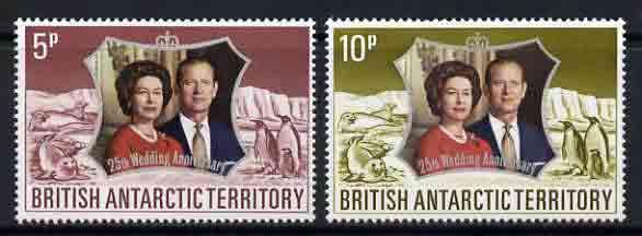 British Antarctic Territory 1972 Royal Silver Wedding set...