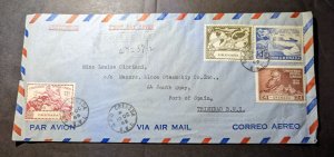 1949 Registered British Grenada Airmail First Day Cover FDC to Trinidad BWI