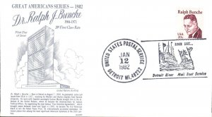 #1860 Dr. Ralph Bunche Gamm FDC