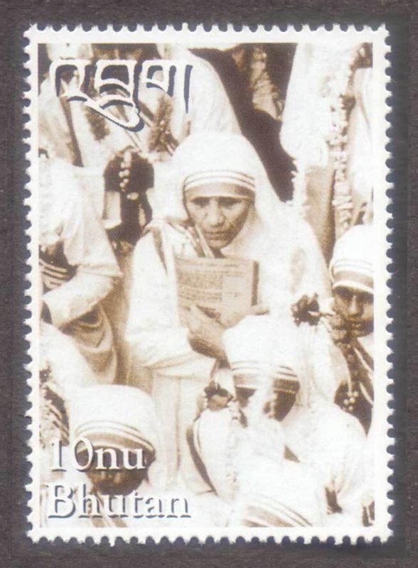 Bhutan 1998 Sisters & Saint Mother Teresa 10Nu MNH Scott.1192e (#05)