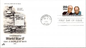 FDC 1991 SC #2559 Artcraft , Atlantic Charter - Phoenix, AZ - Single - J2679