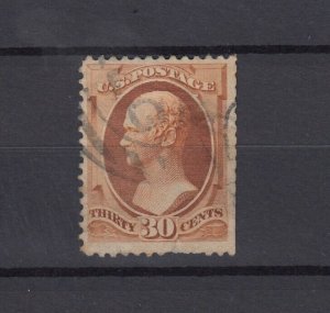 USA 1888 30c Orange Brown Hamilton Sc#217 Fine Used JK9874