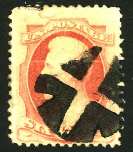 U.S. #186 USED CREASE